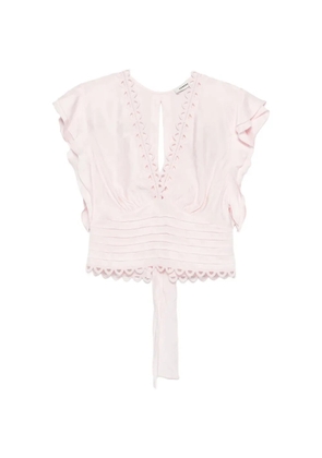 SANDRO Danna lace-detailtop - Pink