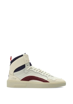 DSQUARED2 Rider high-top panelled leather sneakers - Neutrals