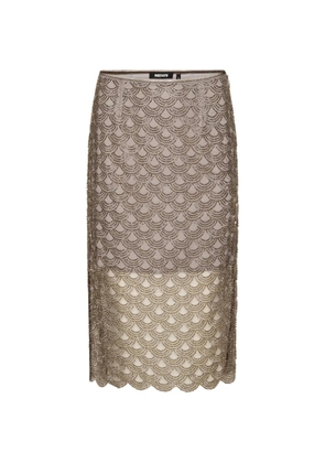 ROTATE BIRGER CHRISTENSEN sequin-embellished midi skirt - Grey