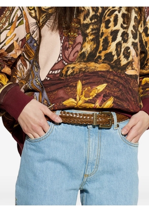 ETRO woven leather belt - Brown