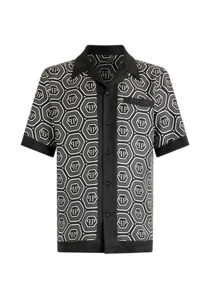 Philipp Plein monogram short-sleeve shirt - Black