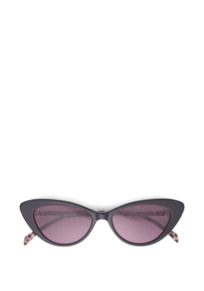 Maje animal-print cat-eye sunglasses - Black