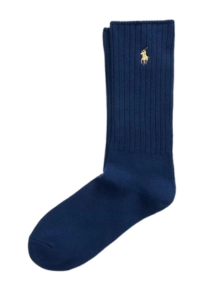 Polo Ralph Lauren embroidered ribbed socks - Blue