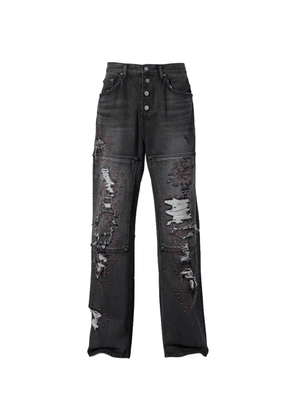 THUG CLUB straight-leg jeans - Grey