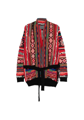 Laneus belted cardigan - Red