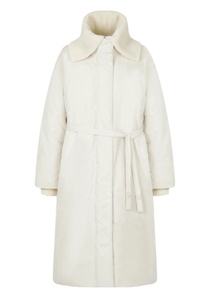 TOMBOY knit-collar down coat - White