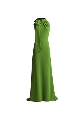 Tadashi Shoji bow halterneck dress - Green