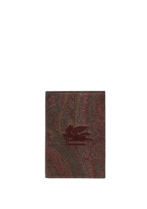 ETRO paisley-print jacquard wallet - Red