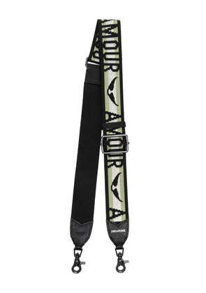 Zadig&Voltaire logo-jacquard shoulder strap - Black