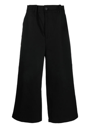 Yuiki Shimoji high-waisted wide-leg trousers - Black