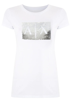 Armani Exchange logo print T-shirt - White