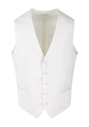 Tagliatore virgin wool waistcoat - White