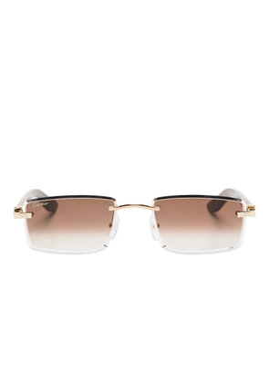 Cartier Eyewear rectangle-frame sunglasses - Gold