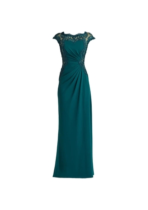 Tadashi Shoji lace appliqued dress - Green