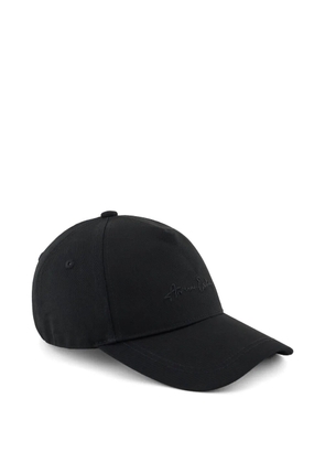 Armani Exchange logo-embroidered cotton cap - Black