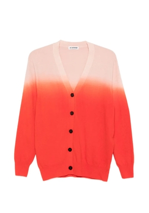Jil Sander V-neck gradient buttoned cardigan - Orange