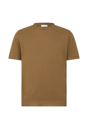 Roberto Collina short-sleeve knitted T-shirt - Brown
