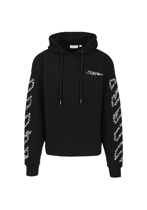 Off-White logo-print hoodie - Black