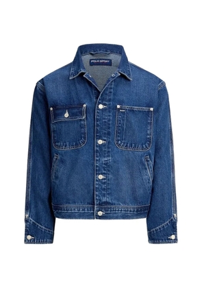 Polo Ralph Lauren limited-edition flag-artwork patch-pocket denim jacket - Blue