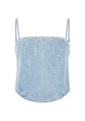 Giuseppe Di Morabito beaded sleeveless top - Blue