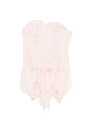 Aje Nisha ruffled bustier - Pink