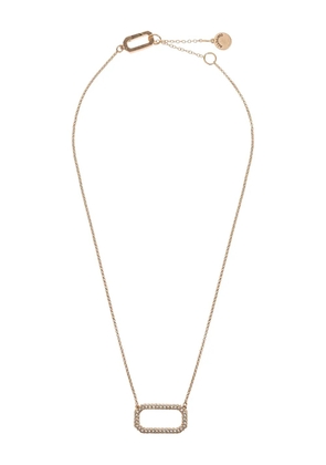 AllSaints rectangle-frame crystal necklace - Gold