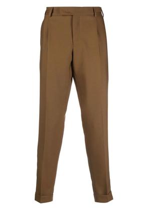 PT Torino Rebel tapered wool trousers - Brown