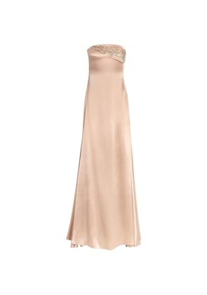 Genny embellished strapless maxi dress - Neutrals