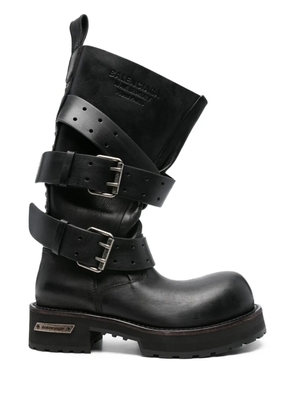 Balenciaga Venom buckle-strap leather boots - Black