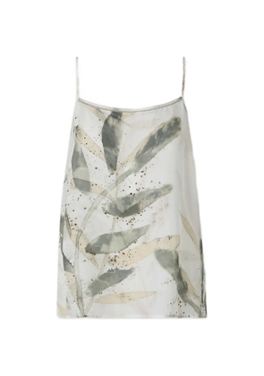 Peserico leaf-print top - White