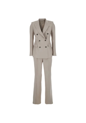 Tagliatore double-breasted linen suit - Neutrals