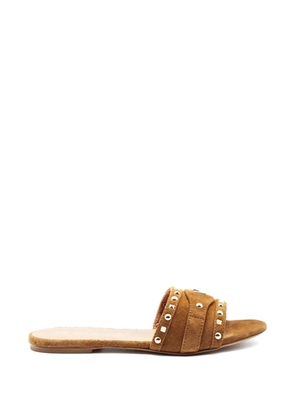 Via Roma 15 studded-strap sandals - Brown