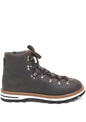 MONPIZ lace-up leather boots - Brown
