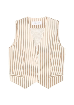 Max Mara striped button waistcoat - Neutrals
