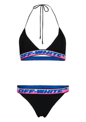 Off-White logo-tape bikini - Black