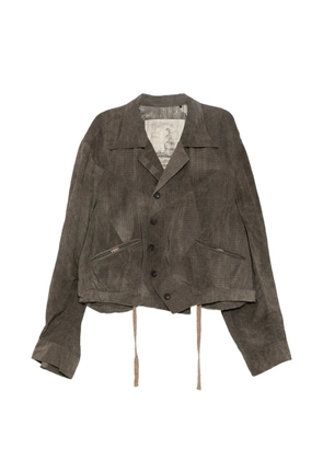 Ziggy Chen pinstripe jacket - Brown