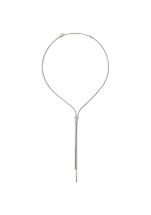 John Hardy diamond stud-detail lariat necklace - Silver