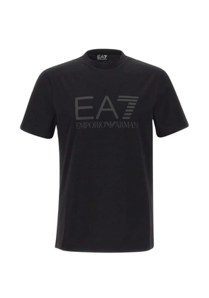 Ea7 Emporio Armani logo print crew neck T-shirt - Black