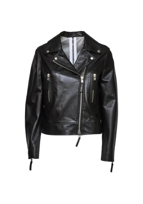 Sword zip-up biker jacket - Black