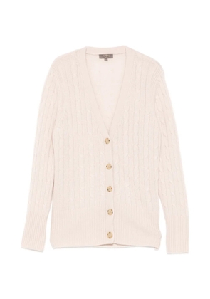 N.Peal cable V-neck cardigan - Neutrals