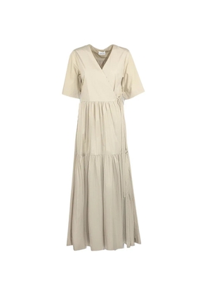 P.A.R.O.S.H. V-neck wrap dress - Neutrals