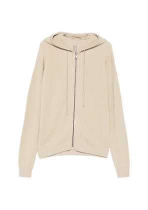 Rick Owens zip-up knitted hoodie - Neutrals