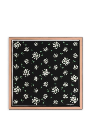 Dolce & Gabbana floral-pattern scarf - Black