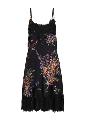Dolce & Gabbana floral lace mini dress - Black
