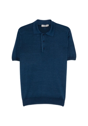 Canali button short-sleeve polo shirt - Blue