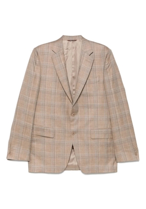 Canali checked blazer - Brown