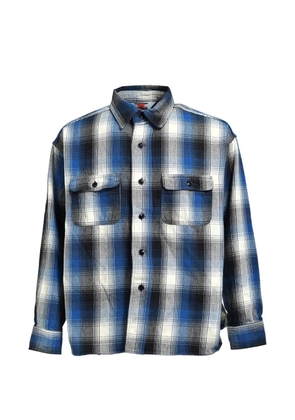 SAINT MXXXXXX checked pocket shirt - Blue