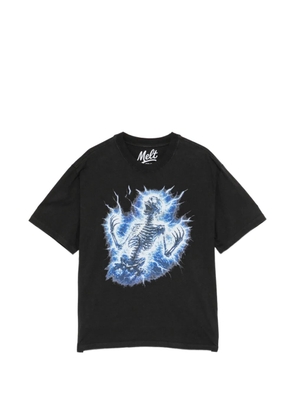 Melt skeleton printed T-shirt - Black