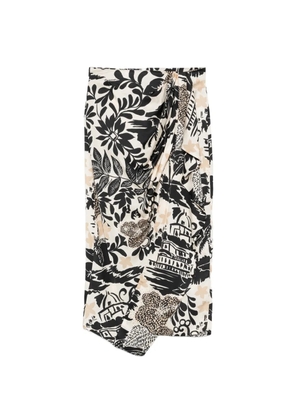 ERMANNO FIRENZE floral-print skirt - Neutrals