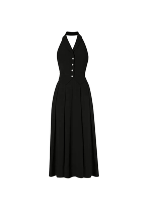 Temperley London halter button dress - Black
